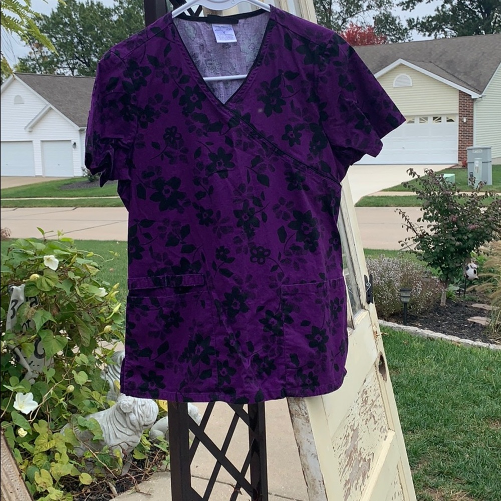 Beautiful purple and blk scrub top